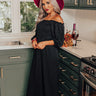 Moon Phase Smocked Jumpsuit In Black Image - 1