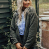 Fond Memories Sherpa Jacket In Olive Image - 1