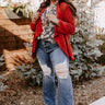 Trust The Process Faux Suede Blazer Curves Image - 1