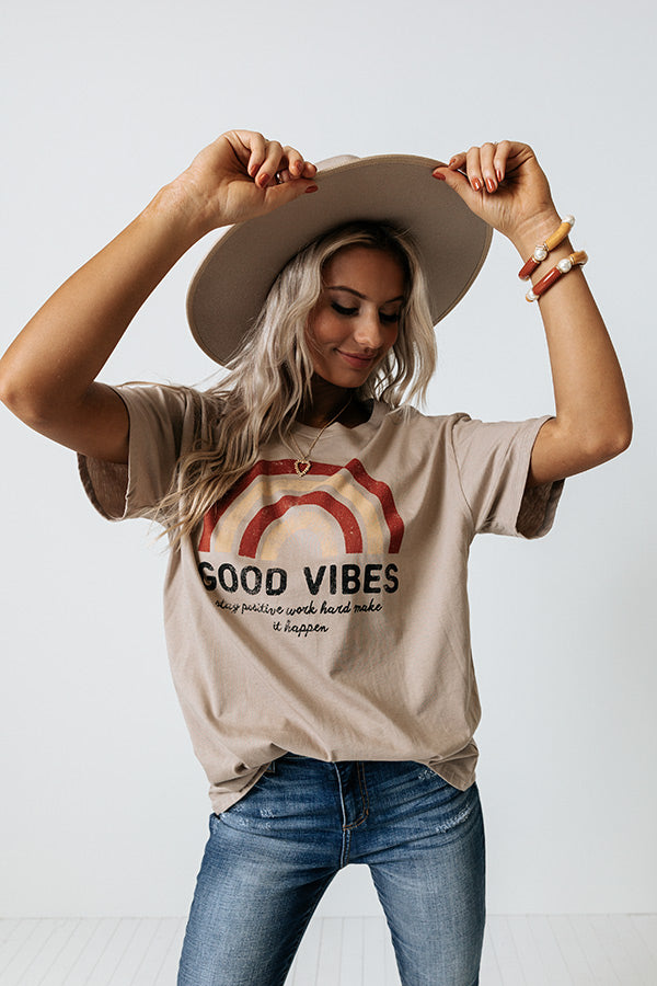 Good Vibes Graphic Tee Image - 1