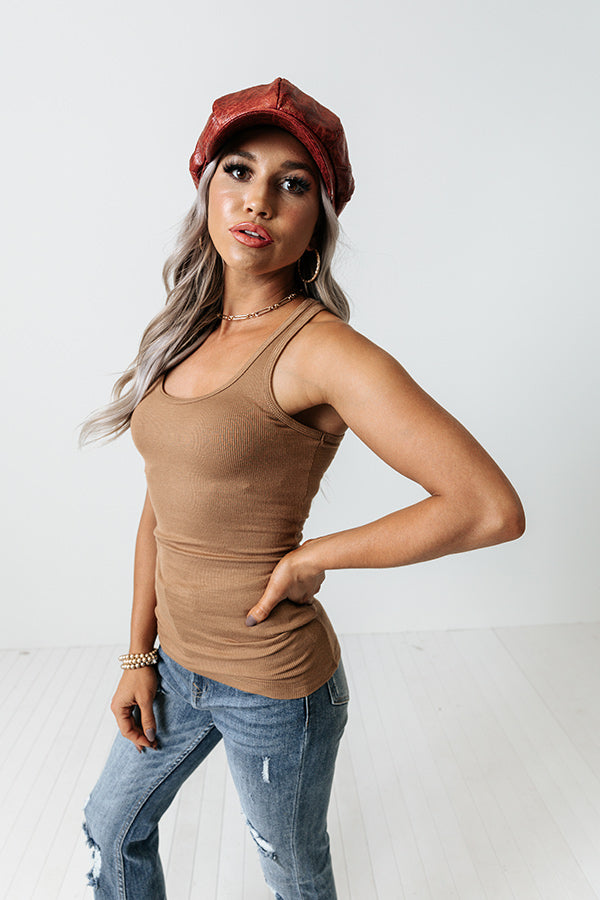 Wish For Warm Weather Tank In Mocha Image - 4
