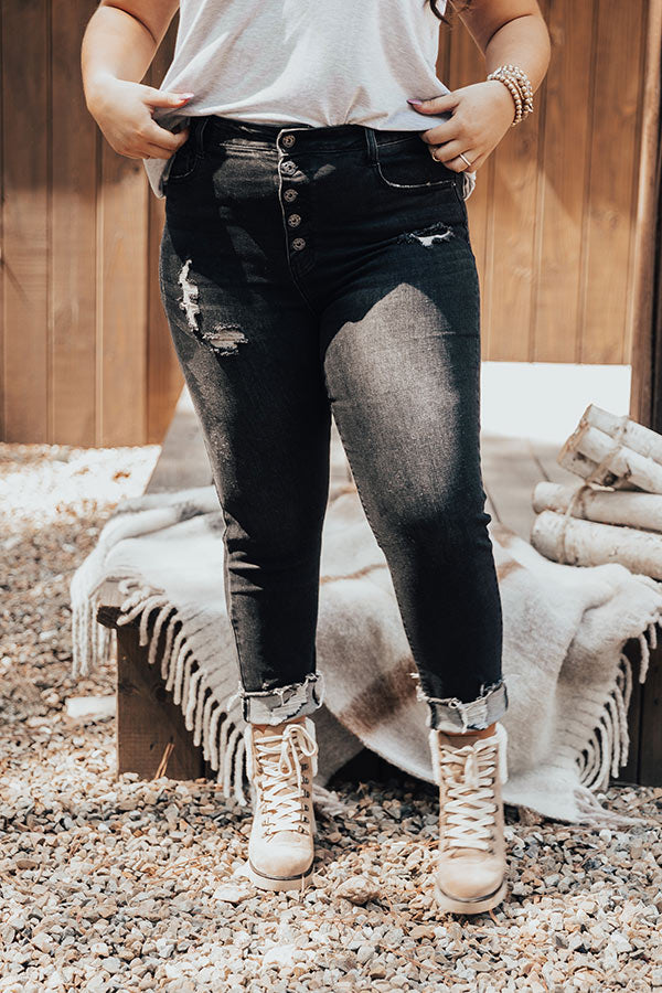 Risen The Perch High Waist Distressed Ankle Skinny Curves Image - 1
