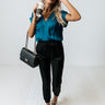 Chance At Happiness Shift Top In Teal Image - 1