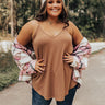 Kisses On The Coast Shift Tank In Camel Curves Image - 1