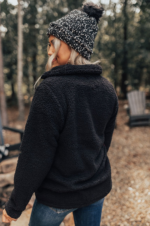 Fond Memories Sherpa Jacket In Black Image - 2