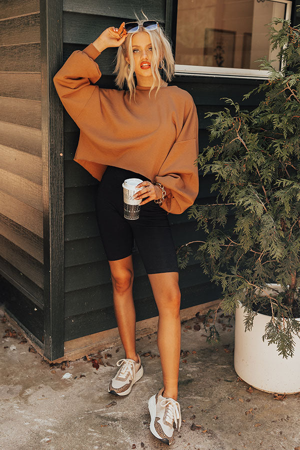 Such A Delight Sweatshirt In Camel