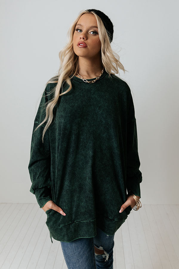 Take Your Shot Sweatshirt In Hunter Green Image - 2