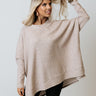 East Coast Chill Waffle Knit Sweater In Iced Latte Image - 1