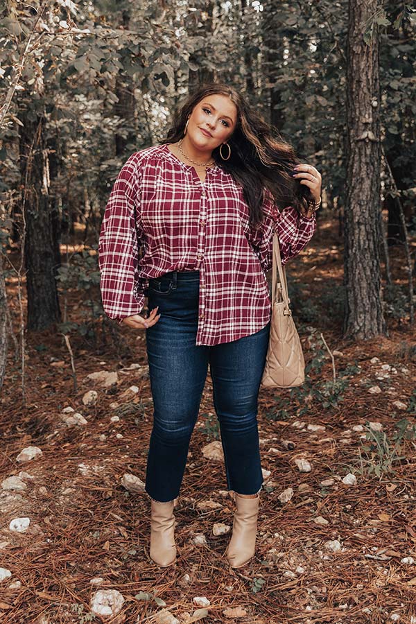 Fireside S'mores Plaid Top Curves Image - 2