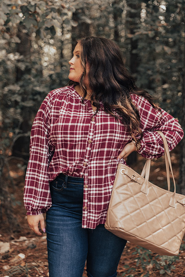 Fireside S'mores Plaid Top Curves Image - 1