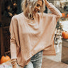 East Coast Chill Waffle Knit Sweater In Blooming Dahlia Image - 1