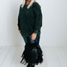 Take Your Shot Sweatshirt In Hunter Green Curves Image - 1