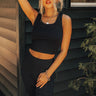 You're Worth The Chase Crop Top In Black Image - 1
