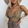 I'm Yours Lace Bralette In Martini Olive Image - 1
