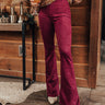 The Asheville Faux Suede Flares Image - 1