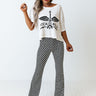 Rock N' Roll Cropped Graphic Tee Image - 1
