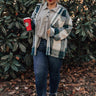Cabin So Cozy Plaid Jacket In Hunter Green Curves Image - 1