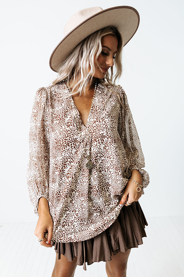 Full Of Passions Leopard Top In Ivory Image - 1