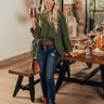 Equinox Knit Top In Army Green Image - 1