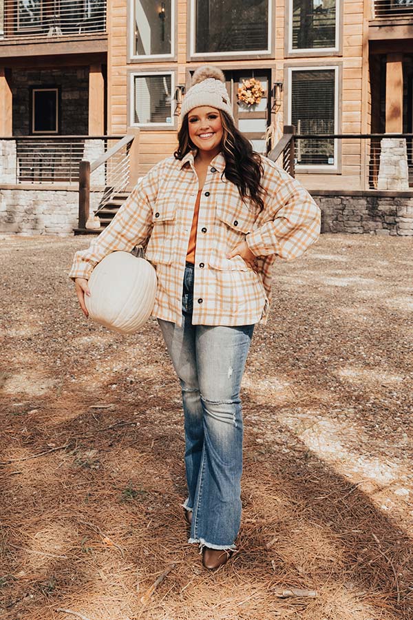 Acorn Kisses Plaid Jacket Curves Image - 2