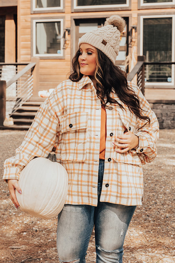Acorn Kisses Plaid Jacket Curves Image - 1