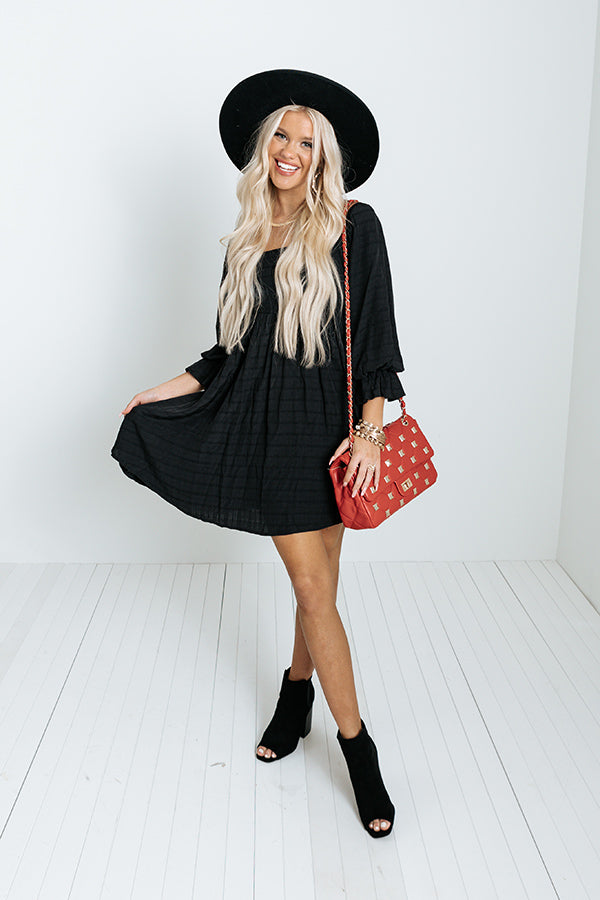 Spice Is Nice Babydoll Dress In Black