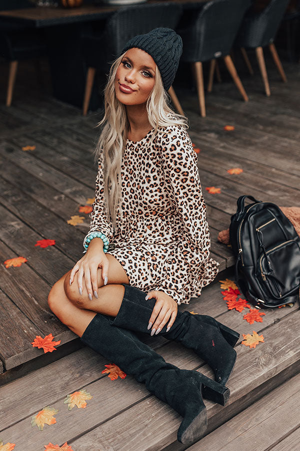 Running Wild Leopard Dress In Cream Image - 1