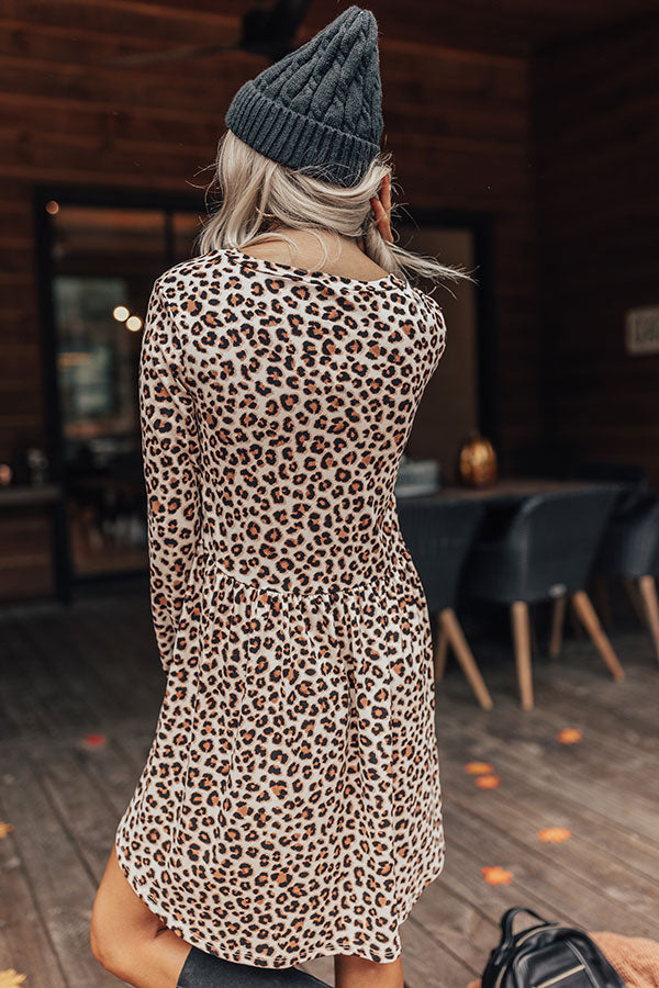Running Wild Leopard Dress In Cream Image - 3