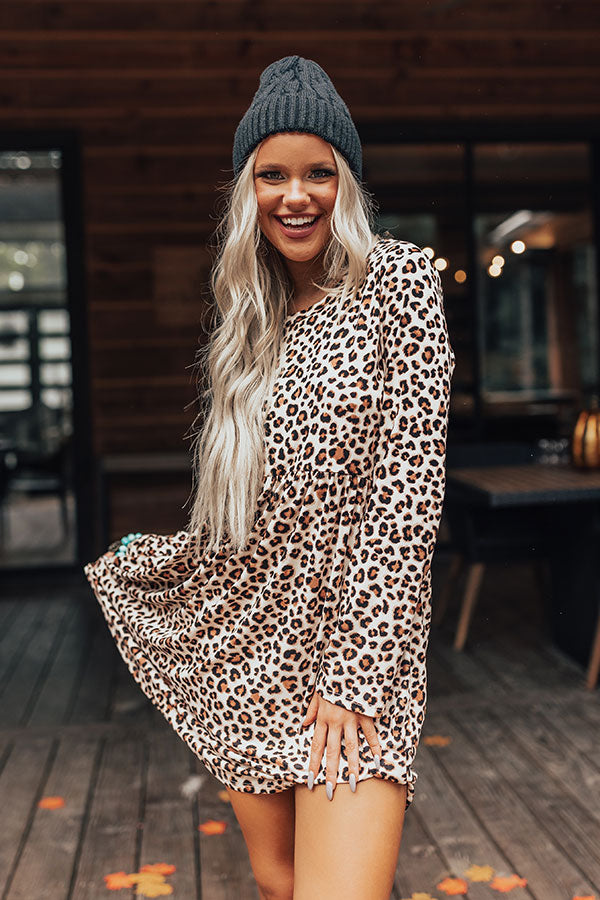 Running Wild Leopard Dress In Cream Image - 2