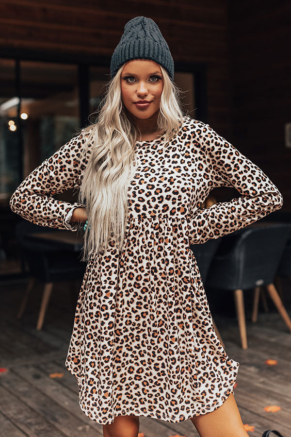 Running Wild Leopard Dress In Cream Image - 4