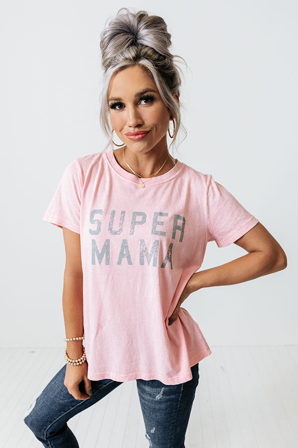 Super Mama Vintage-Wash Graphic Tee