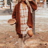 Piece Of Pie Cable Knit Cardigan In Rust Image - 1