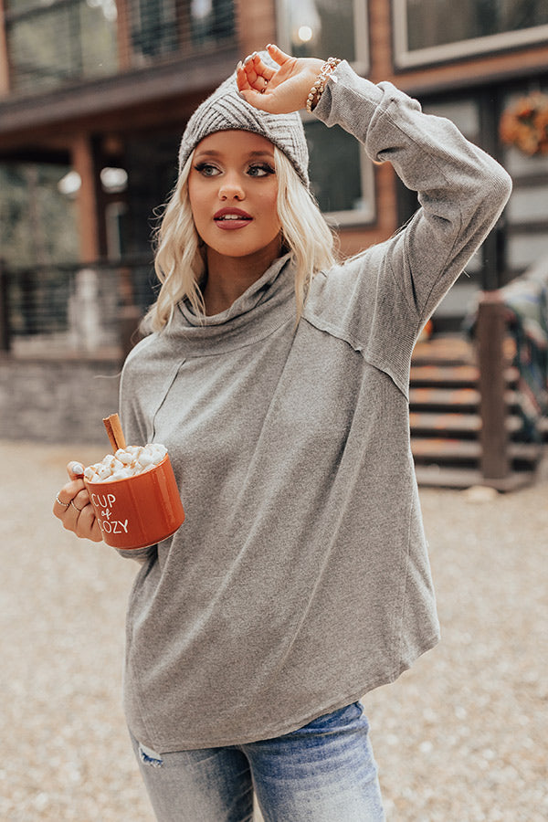 Mulled Cider Shift Top In Grey Image - 2