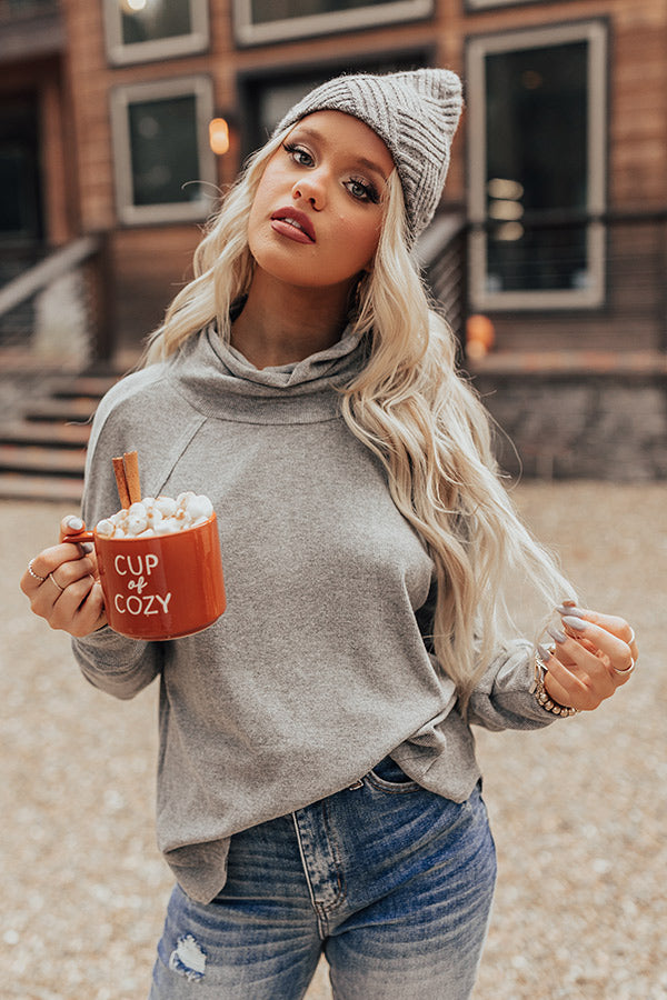 Mulled Cider Shift Top In Grey Image - 4