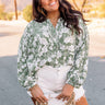In Harmony Floral Shift Top in Olive Curves Image - 1
