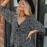 Stolen Moment Floral Front Tie Top in Black Image - 1