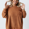 Upstate Cozy Shift Sweater In Camel Curves Image - 1