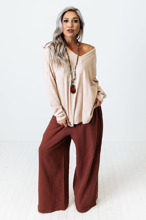 The Chill Down Shift Top In Iced Latte Image - 2