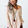 The Chill Down Shift Top In Iced Latte Image - 1