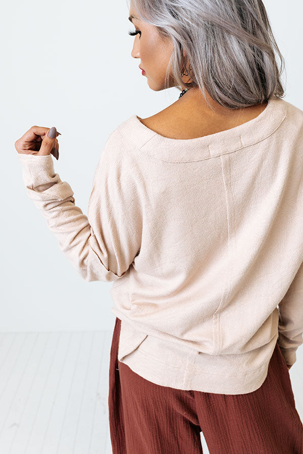 The Chill Down Shift Top In Iced Latte Image - 5