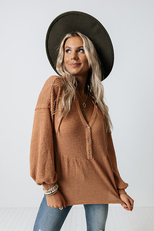 Autumn Woods Waffle Knit Top Image - 1