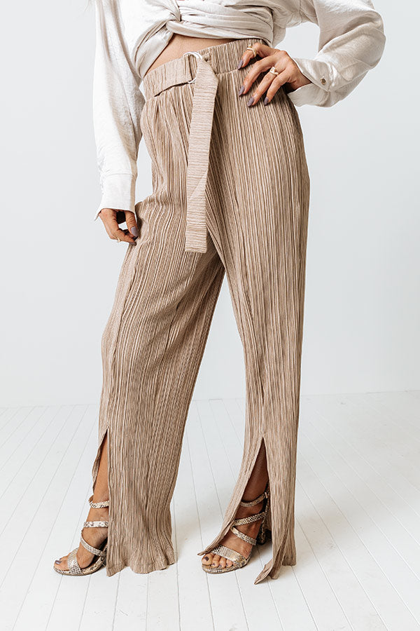 The Saleen Pleated Pants In Iced Latte Image - 2