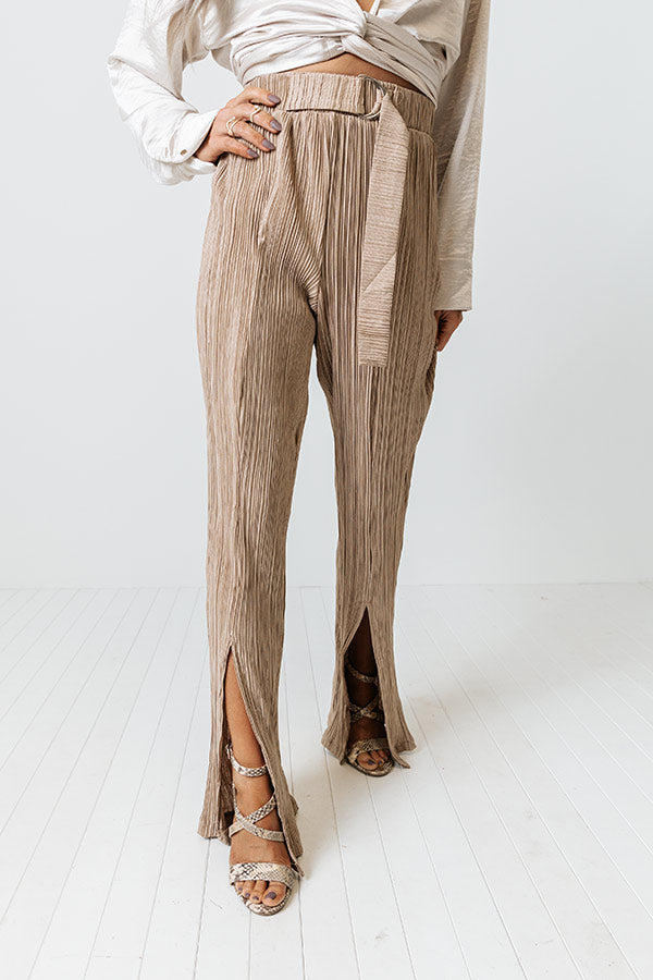 The Saleen Pleated Pants In Iced Latte Image - 4