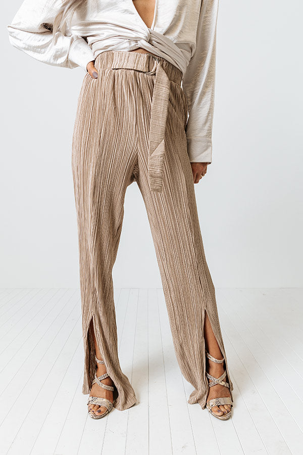 The Saleen Pleated Pants In Iced Latte Image - 1
