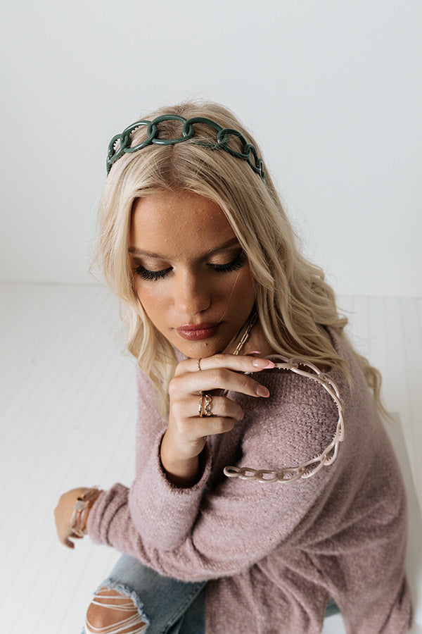 Upbeat Style Headband Set In Olive