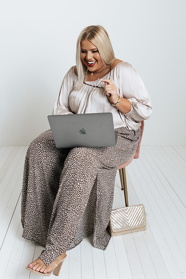 Upbeat Playlist High Waist Pants In Mocha Curves