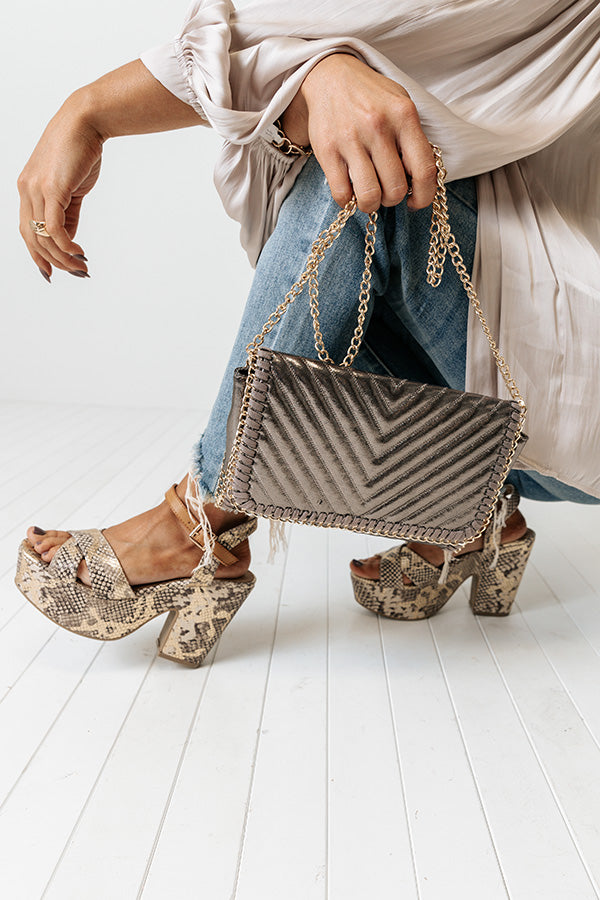Upper West Side Story Clutch In Charcoal