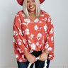 Show Love Floral Shift Top In Red Curves Image - 1