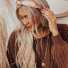 Please And Thanks Faux Leather Headband In Blush Image - 1