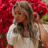 Please And Thanks Faux Leather Headband In Mocha Image - 1